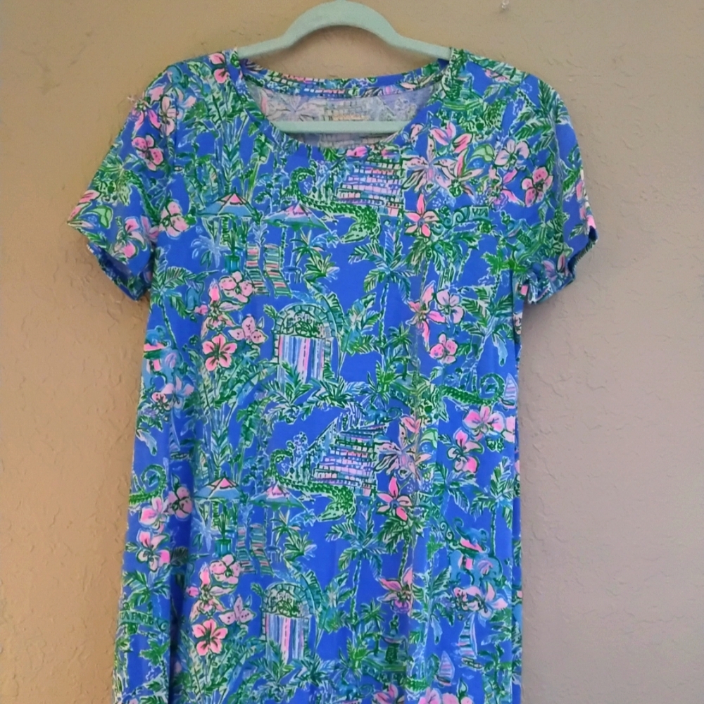 Lilly Pulitzer Blue and Pink Floral Dress